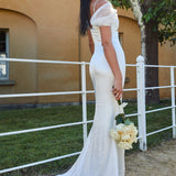 Keila Off-Shoulder Maxi Dress White
