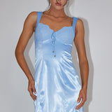 Ti Amo Lace Bust Mini Dress Blue