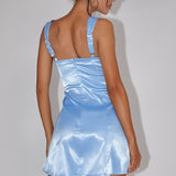 Ti Amo Lace Bust Mini Dress Blue