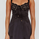 Ti Amo Lace Bust Mini Dress Black