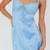 Ti Amo Lace Bust Mini Dress Blue