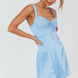 Ti Amo Lace Bust Mini Dress Blue