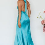 Oasis Diamante Halterneck Maxi Dress Turquoise