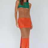 Wild Thing Crochet Maxi Dress Green