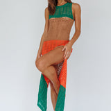 Wild Thing Crochet Maxi Dress Green
