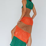 Wild Thing Crochet Maxi Dress Green