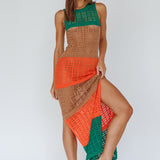 Wild Thing Crochet Maxi Dress Green