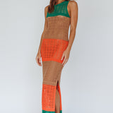 Wild Thing Crochet Maxi Dress Green
