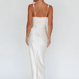 Blushing Beauty Horsebit Accent Maxi Dress Champagne