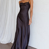 East Coast Lace Bust Midi Dress Black