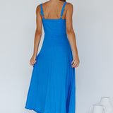 Sublime Tied Neckline Midi Dress Blue