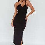 Planets Align Double Strap Midi Dress Black