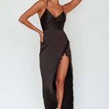 Winter Moon Lace Trim Midi Dress Black