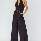 Hilaria Halterneck Jumpsuit Black
