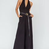 Hilaria Halterneck Jumpsuit Black
