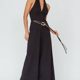 Hilaria Halterneck Jumpsuit Black
