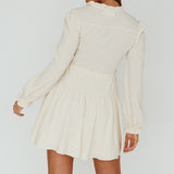 Waverly Long Sleeve Mini Dress Beige