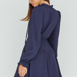 Waverly Long Sleeve Mini Dress Navy