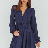 Waverly Long Sleeve Mini Dress Navy