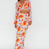 Avalo Mermaid Maxi Skirt Floral Pink