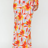 Avalo Mermaid Maxi Skirt Floral Pink