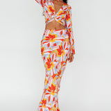 Avalo Mermaid Maxi Skirt Floral Pink