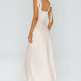 Pennelope Tied Shoulder Maxi Dress Ivory