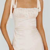Pennelope Tied Shoulder Maxi Dress Ivory