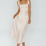 Pennelope Tied Shoulder Maxi Dress Ivory