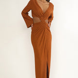 Desert Muse Cut-Out Twist Maxi Dress Ginger