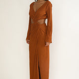 Desert Muse Cut-Out Twist Maxi Dress Ginger