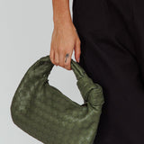 Ani Woven Knot Handbag Moss