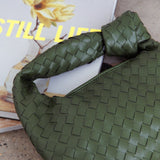 Ani Woven Knot Handbag Moss