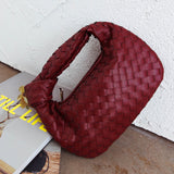 Ani Woven Knot Handbag Wine