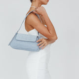 Claire Shoulder Bag With Flap Denim