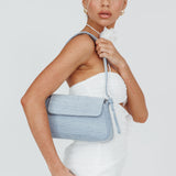 Claire Shoulder Bag With Flap Denim