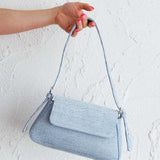 Claire Shoulder Bag With Flap Denim
