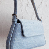 Claire Shoulder Bag With Flap Denim