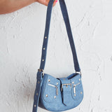 Britney Buckle Saddle Bag Denim