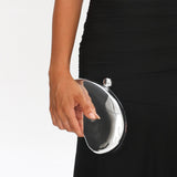 Micci Bean Clutch Silver