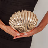Sirene Shell Clutch Gold