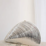 Shandra Shell Clutch Silver