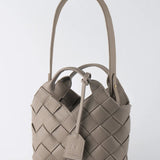 TEN TONES Clementine Woven Mini Tote Beige