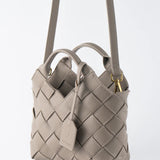 TEN TONES Clementine Woven Mini Tote Beige