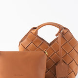TEN TONES Clementine Woven Mini Tote Orange