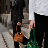 TEN TONES Clementine Woven Mini Tote Orange