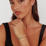 Jamaica Curvilinear Cuff Gold