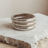 Oliver Stretch Bangles Set Dark Silver