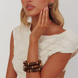 Zena Resin Bracelets Gold/Chocolate