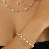 Tinsley Double Strand Bracelet Gold/Pearl